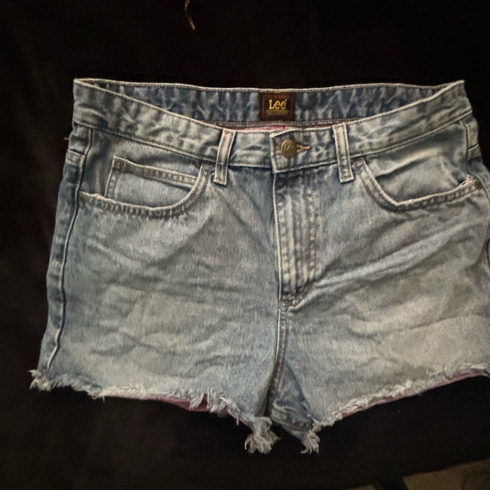 Lee Blue High-Waisted Jean Shorts